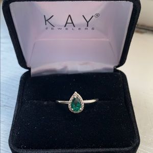 KAY Jewelers Lab-Created Emerald Ring in Sterling